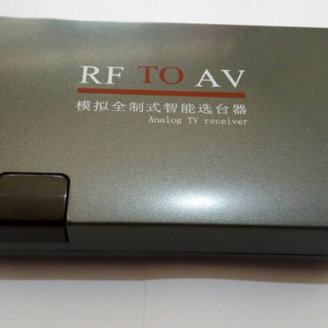 rf to av / analog tv tuner output rca untuk led,lcd ,tv tabung, proyektor ( projector )