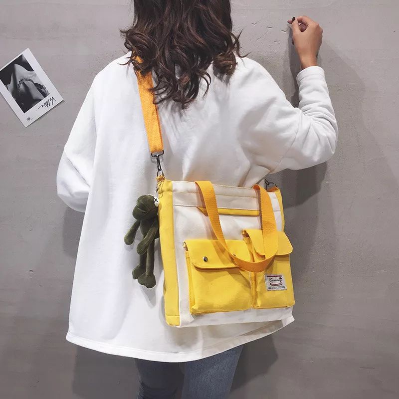 TAS TOTE BAG WANITA BISA SELEMPANG KOREAN STYLE HANFENG