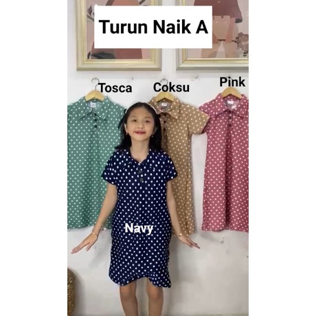 DASTER ANAK USIA 6 7 8 9 TAHUN / DRESS ANAK TURUN NAIK