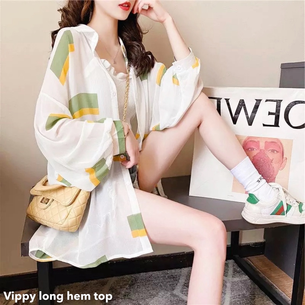 Vippy long hem top -Thejanclothes