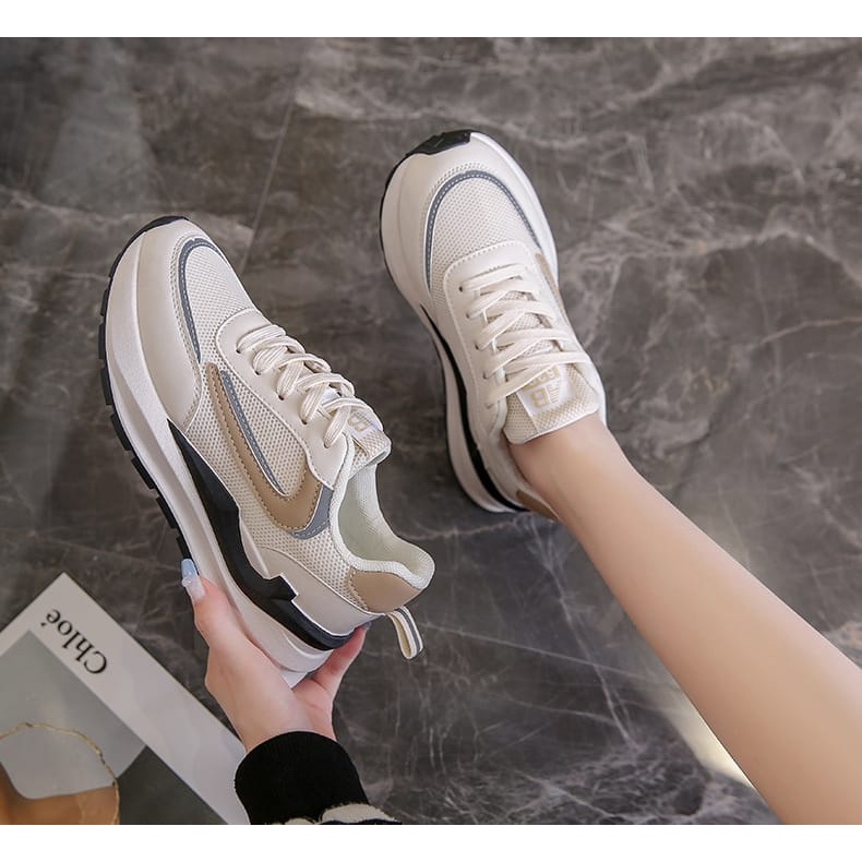 TOPGROSIR LV0144 Sepatu Sneakers Wanita Import PU Premium / Sepatu Fashion Korea / Model Terbaru