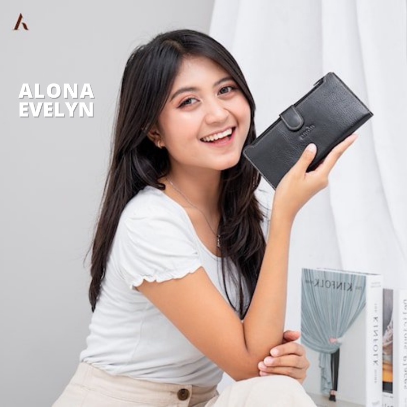Dompet Wanita Kulit Asli Original Alona Evelyn Terbaru Alona Leather