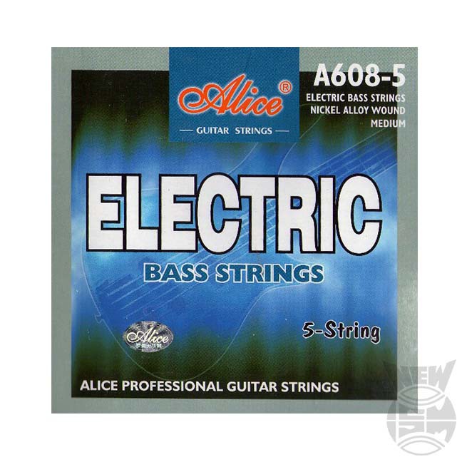 Senar Gitar Bass Elektrik Alice A608-5 Original Satu Set