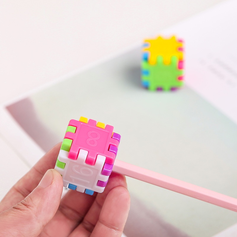 Cute Rubik's Cube Pencil Sharpener School Supplies Student Prize Gift