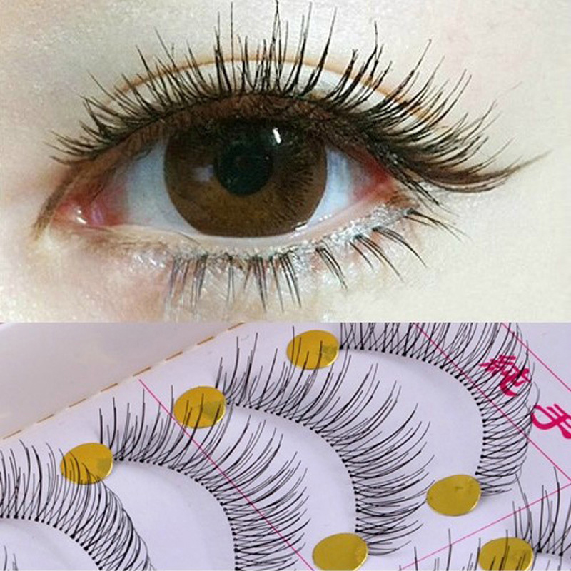 10Pair False Eyelashes Natural Reusable Sparse Cross Long Eyelashes Artificial Bulu mata palsu