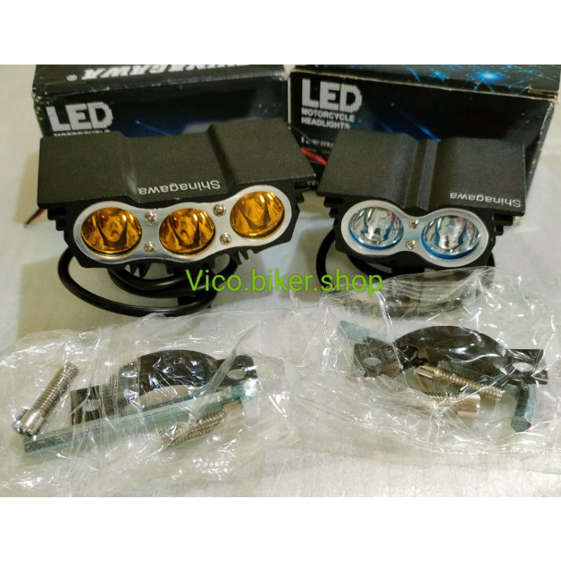 LAMPU TEMBAK SOROT OWL PUTIH KUNING 3 MODE