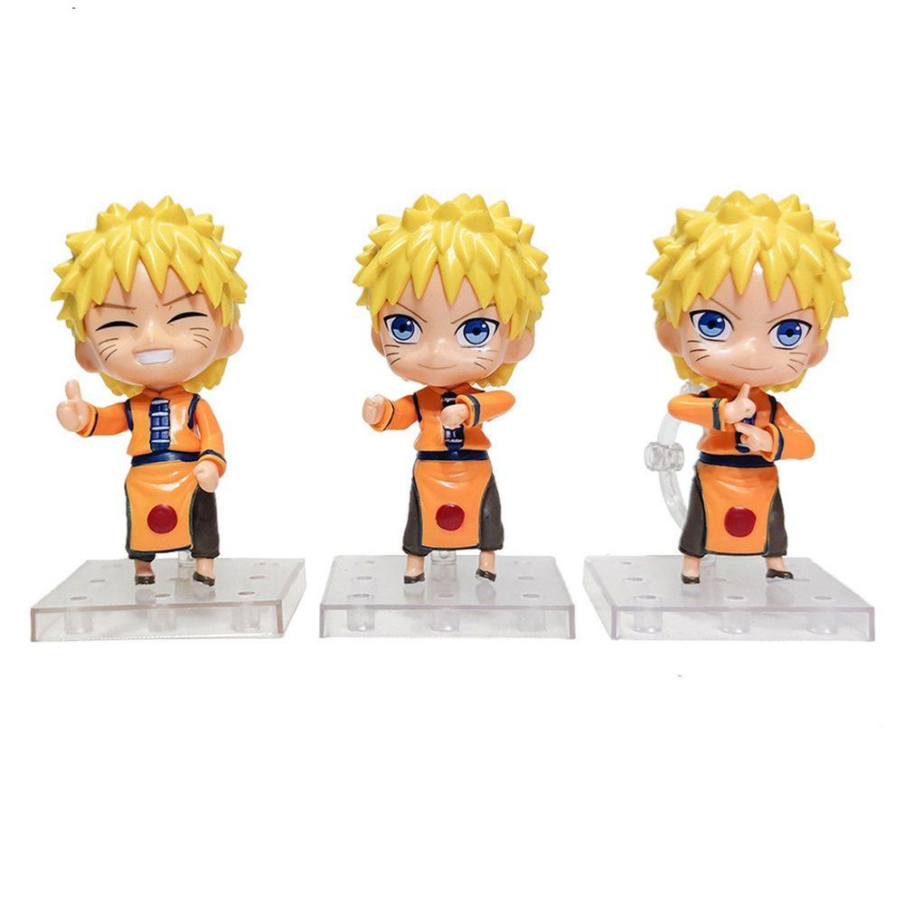 [Elegan] Naruto Shippuden Figurine Model Kolekte 3pcs/set Model Mainan PVC Figure Uzumaki Naruto