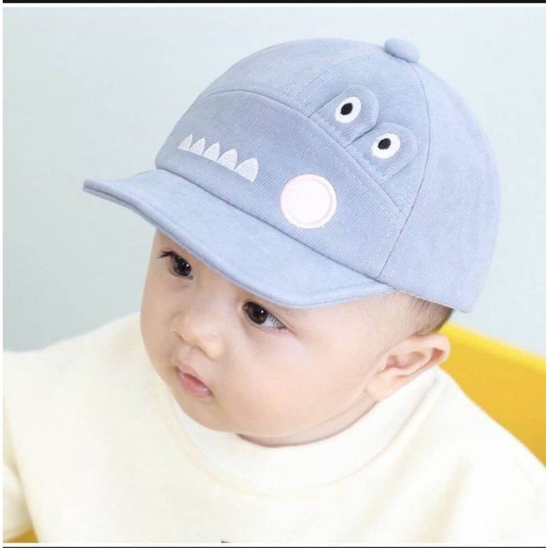 Topi Bayi Lucu Karakter Crocodile Free Bordir Nama