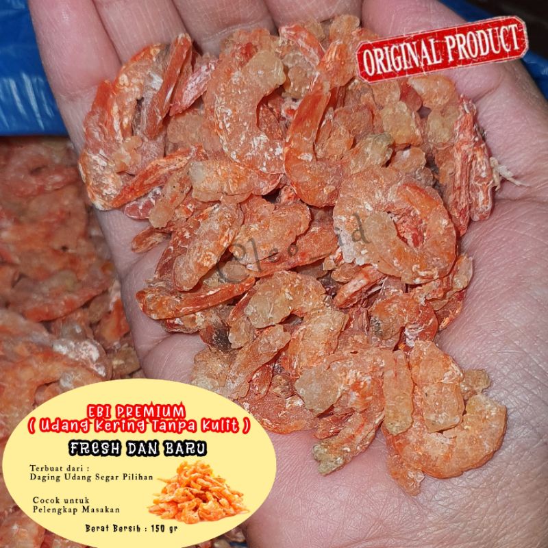 

EBI PREMIUM / EBI UDANG KERING TANPA KULIT / EBI TANPA KULIT /UDANG FRESH 1 kg