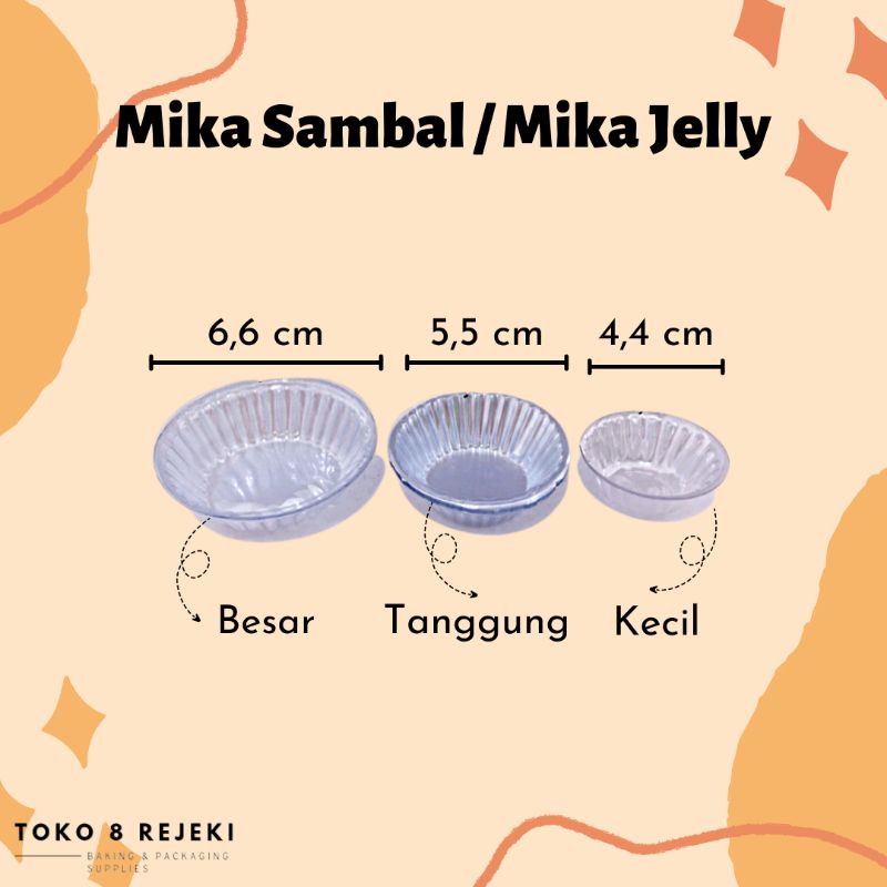Mika Bulat Kecil/Tanggung/Besar Cup Saos/Pudding Telur Ceplok
