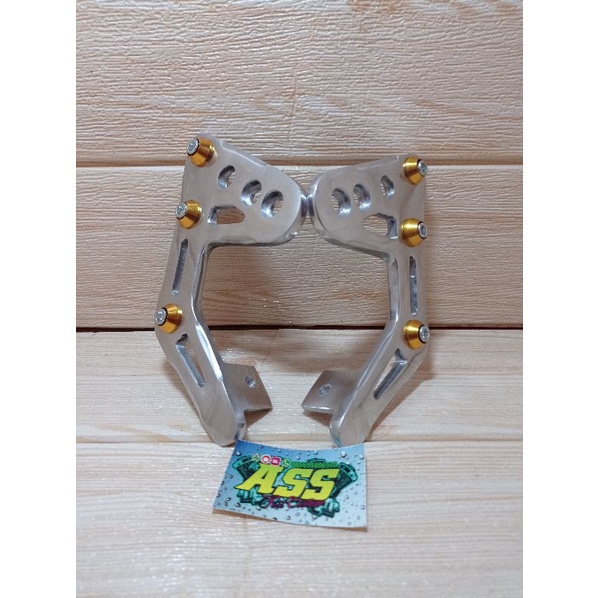 Breket Lampu RX KING Copy Bpro-breket lampu RX king B pro crome poles set kanan kiri terbaik terlaris-Breket+bautgold