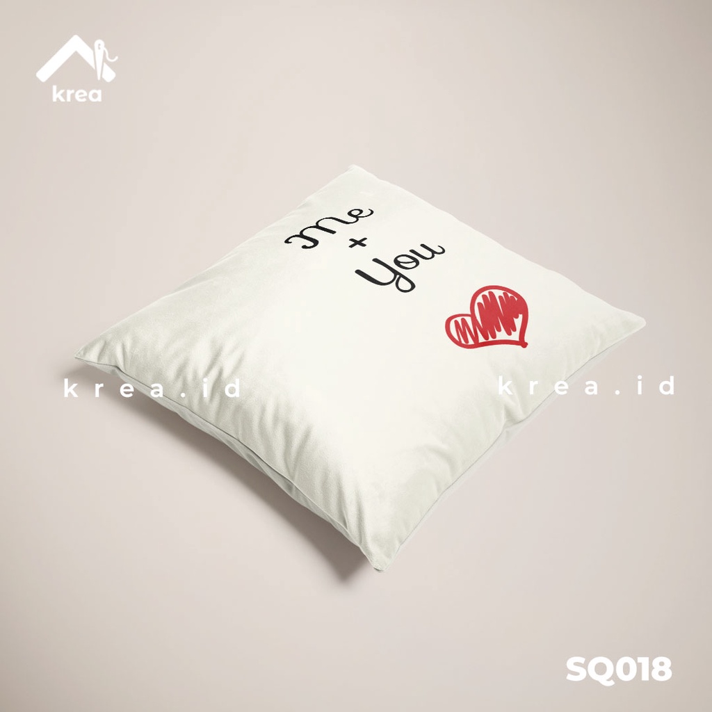 SARUNG BANTAL SOFA BLACU  QUOTE KATA KATA ME &amp; YOU SQ018