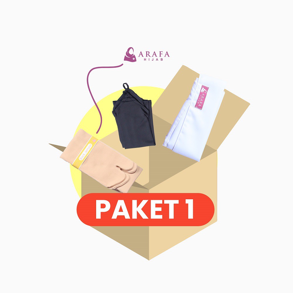 Paket Hemat (I) Kaos Kaki Jempol Muslimah + Handsock Jempol + Bandana - Arafa Hijab