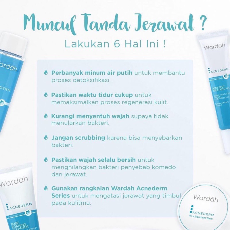 `ღ´ PHINKL `ღ´ ᘺᗩᖇᕲᗩᕼ Paket Wardah Acnederm Series mengobati jerawat bekas luka flek noda hitam skincare halal