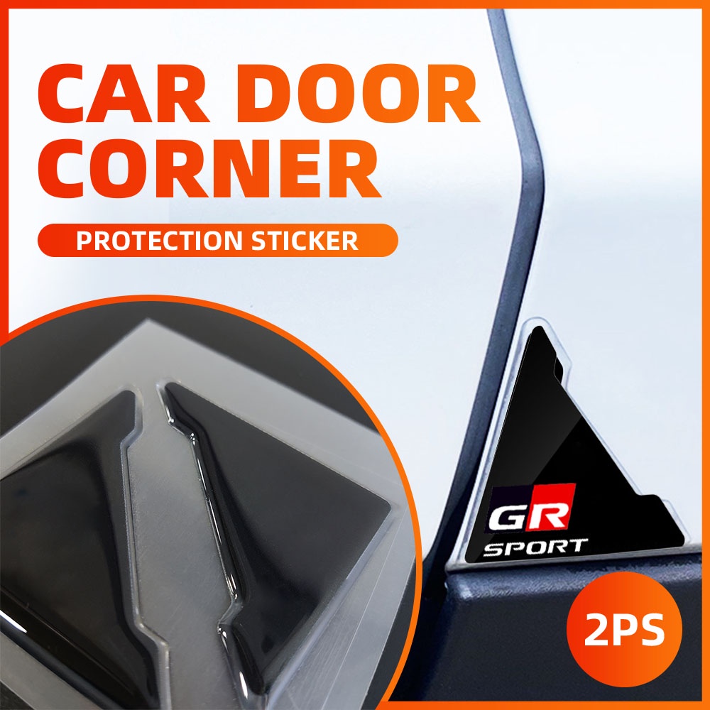 FORTUNER 2 / 4pcs Stiker Pelindung Pintu Mobil Anti Gores Bahan Silikon Untuk Toyota GR Gazoo Racing GR Sport VIos Yaris Corolla Cross Wish Revo CHR Avanza