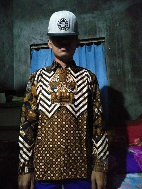 Diskon Bswart Batik Hrb026 Kenongo Hem Pendek Padi Pekalongan M L Xl Batik Pria Murah Modern Grosir