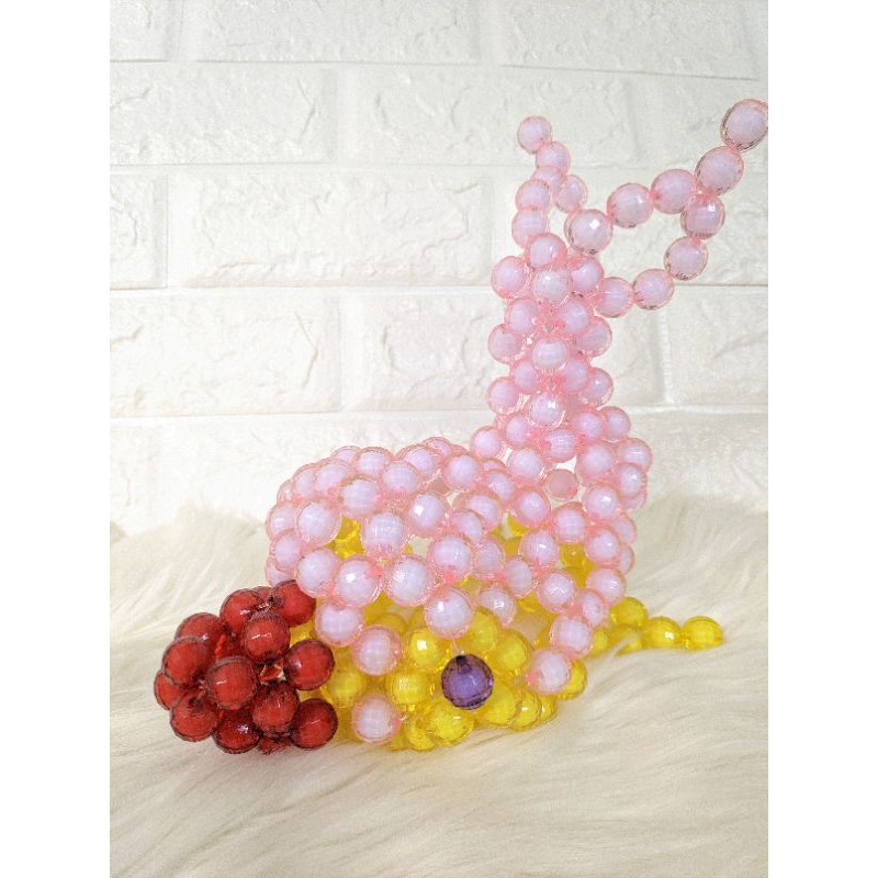 lumba lumba manik akrilik bening kristal ukuran besar