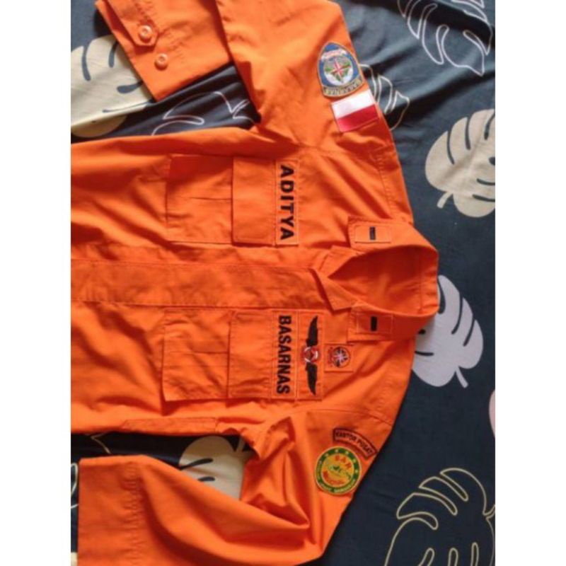 Patch rubber atribut seragam basarnas custom nama, pangkat dan lokasi