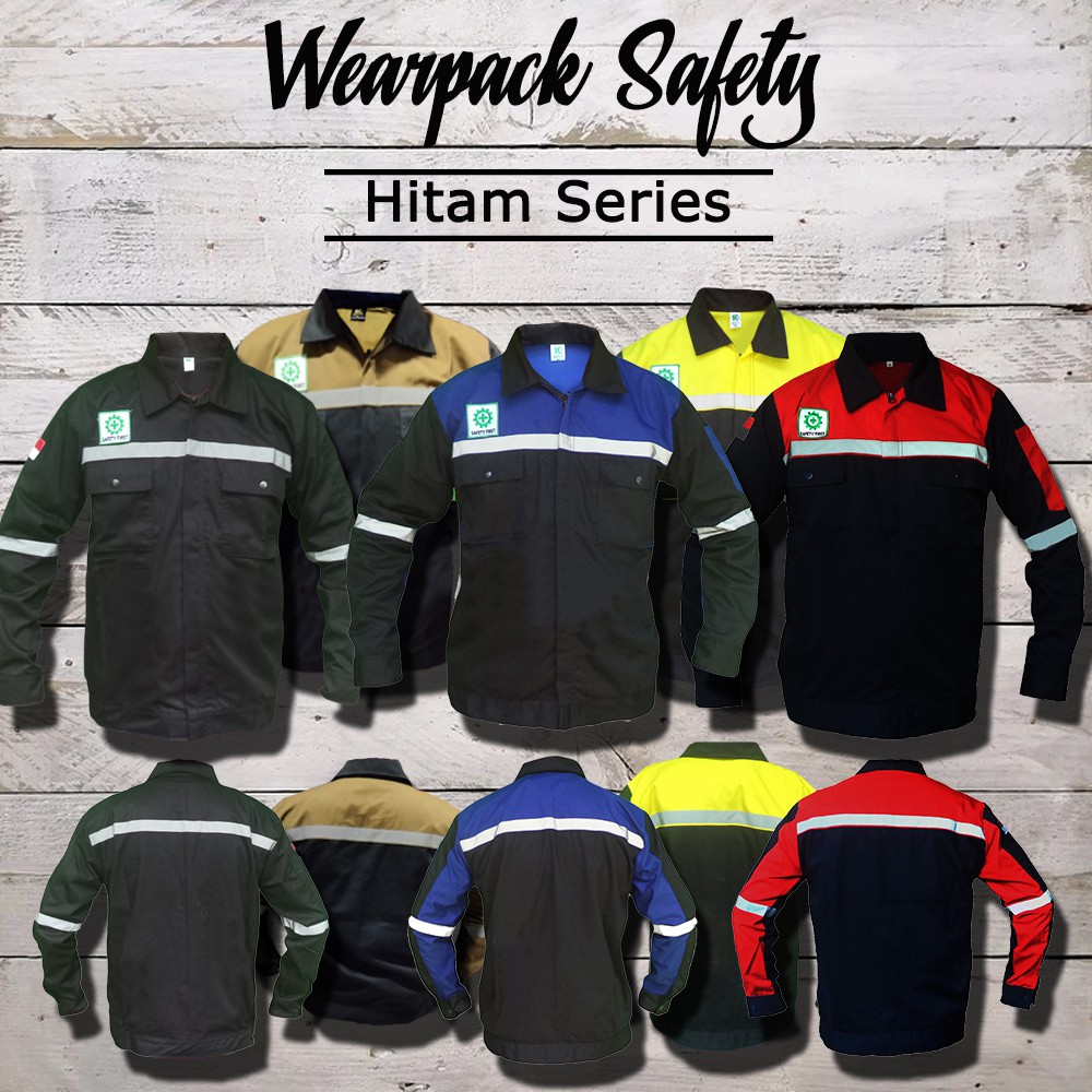 Baju Wearpack Safety Kemeja Wearpack Safety Lengan Panjang Hitam