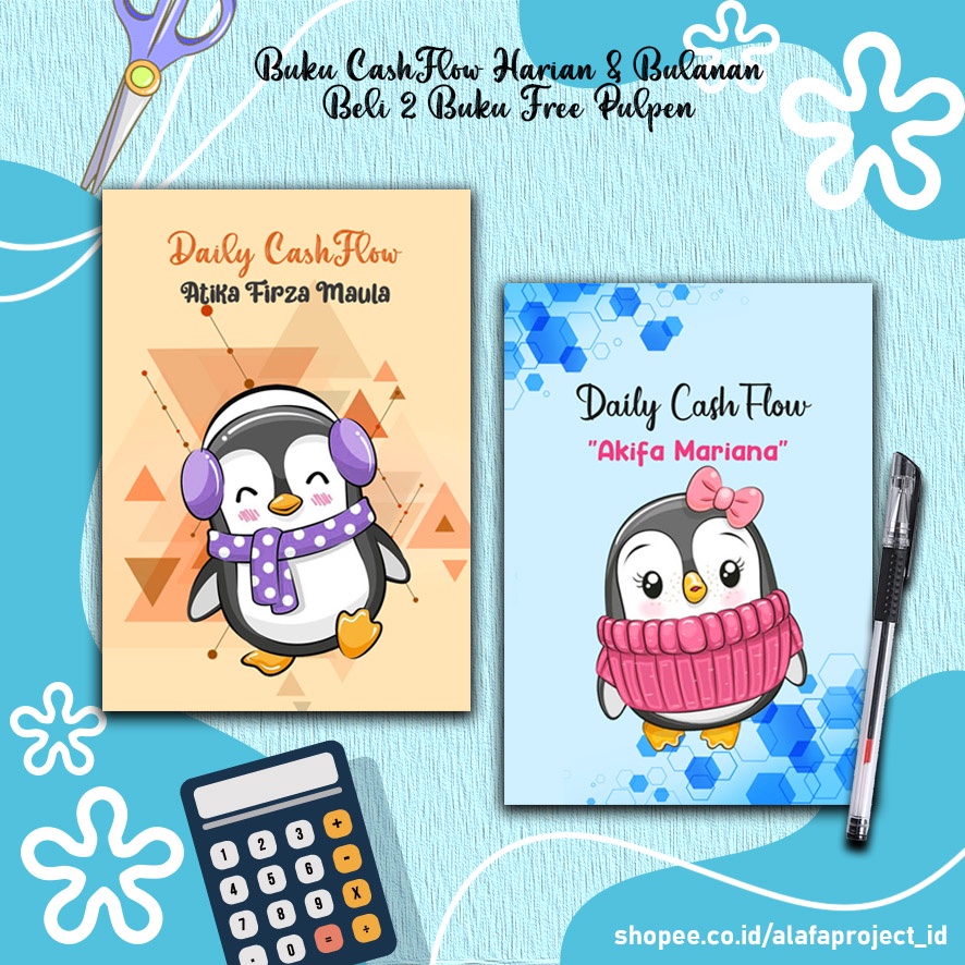 

Alafaproject 15-16 Daily CashFlow / Monthly CashFLow / Financial Planner / Buku Catatan Keuangan Keluarga