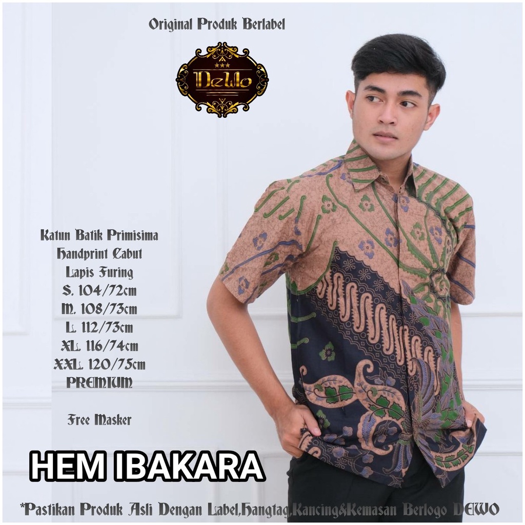 IBAKARA DEWO BATIKSOLOAMANAH KEMEJA BAJU BATIK PRIA SOLO LENGAN PENDEK PANJANG LAPIS FURING ATASAN BATIK PREMIUM MODERN KATUN HALUS RAGNALA HITAM RAGNALA KUNING PARANG GURDHO IJO WIKRAMA NEENA  PRIYATAMA WIRASTIKA MAHESWARA GANDEWA MANDURA NAGASIWA