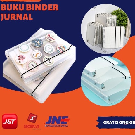 Mall BUKU Cover Binder Buku Catatan Jurnal Harian Notebook Spiral Ring Matte Transparant