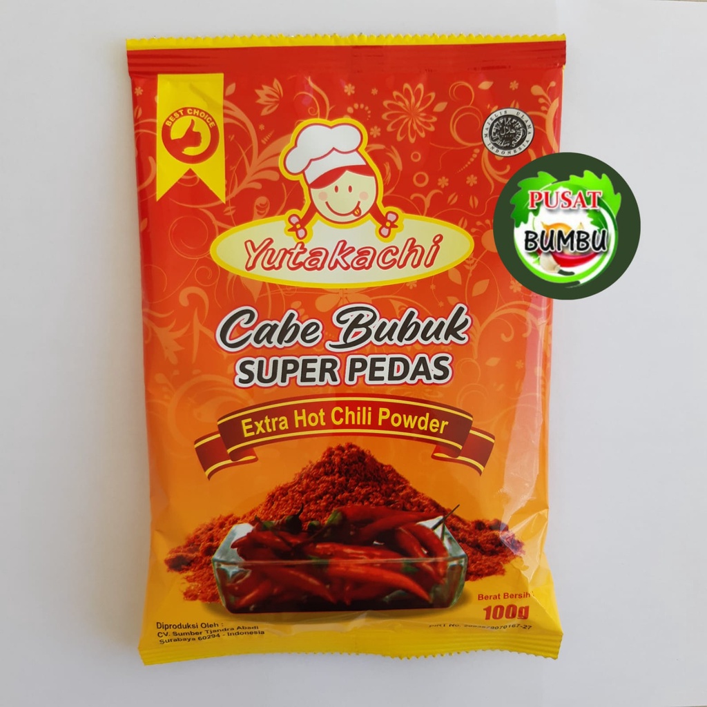 Cabe Bubuk Super Pedas Kemasan Renteng 100gr x 10pcs / Chili Powder Extra Hot / Gochugaru / Pusat Bumbu