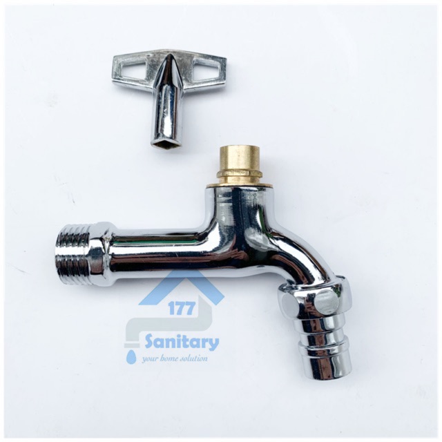 Kran air taman KUNCI - keran air taman murah yang bisa dikunci garden faucet lepas copot faucet lock  /H18