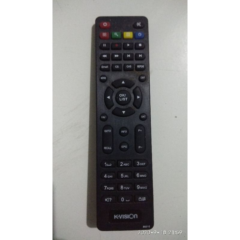 REMOTE REMOT RECEIVER PARABOLA K-VISION KVISION C2000 ORIGINAL ASLI