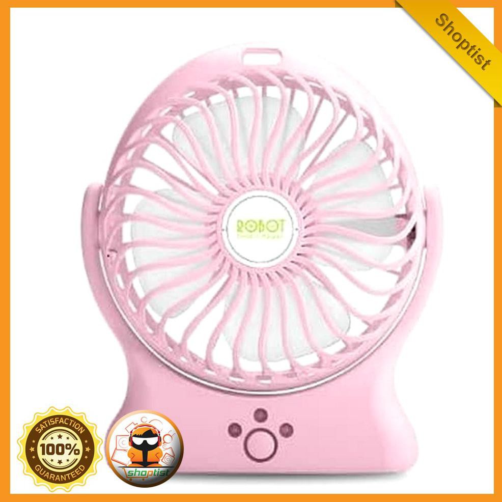 Kipas Angin Listrik Elektrik Vivan Robot Rtbf06 Mini Usb Fan Rt-Bf06 - Merah Muda SPTB89