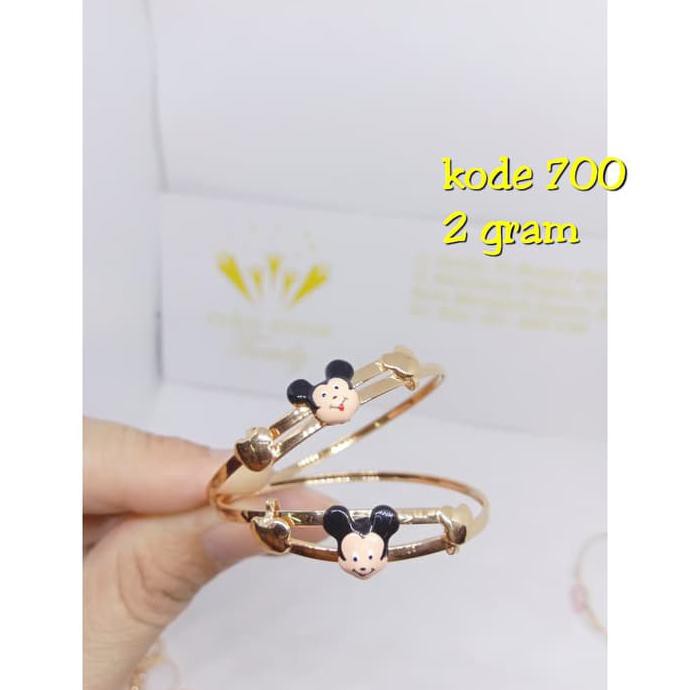 Gelang Emas Anak 700 Character Berat 2Gram P9459
