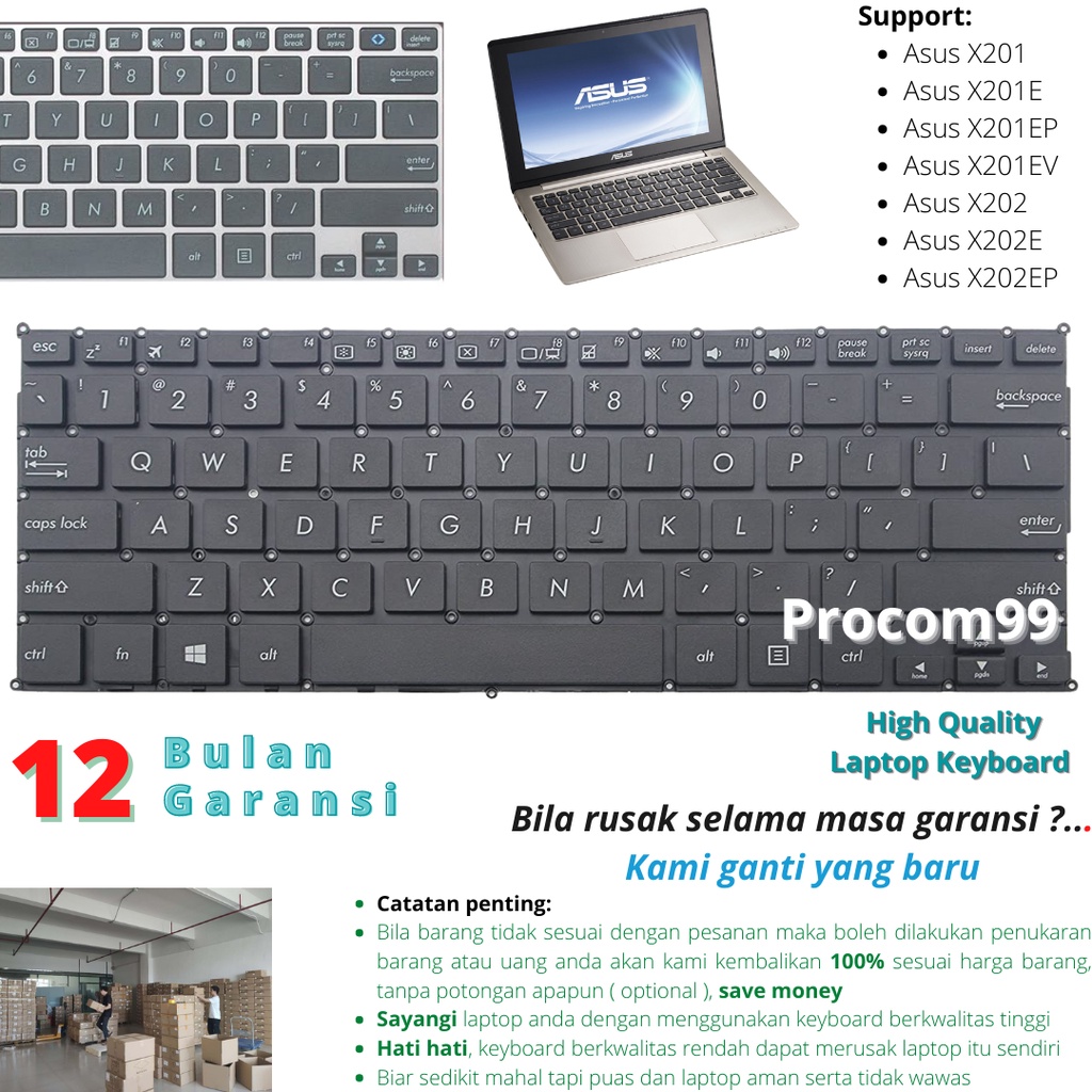 Keyboard Asus X201 X201E X201EP X201EV X202 X202E X202EP high quality