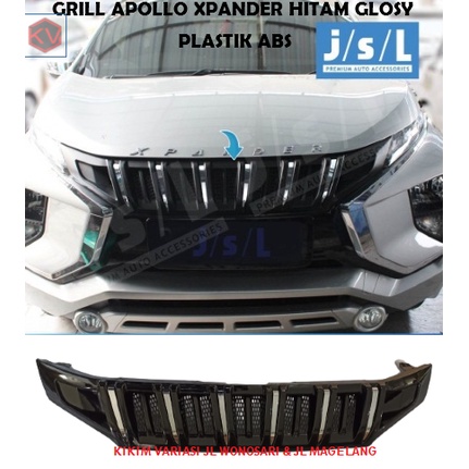 GRILL XPANDER M/APOLLO HITAM GLOSY LIST CHROME JSL