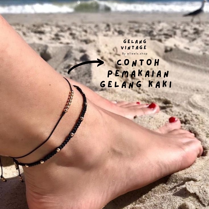 gelang kaki /gelang kaki tali/gelang kaki manik