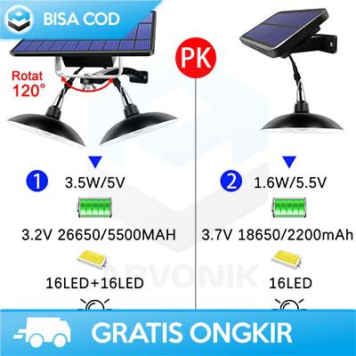 LAMPU SOLAR CELL TENAGA SURYA LAMPU OUTDOOR PANEL SURYA ORI AMARYLLIS