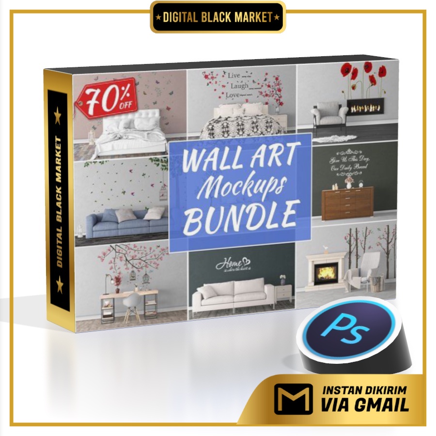 Wall Art Mockups Bundle V32 - Photoshop