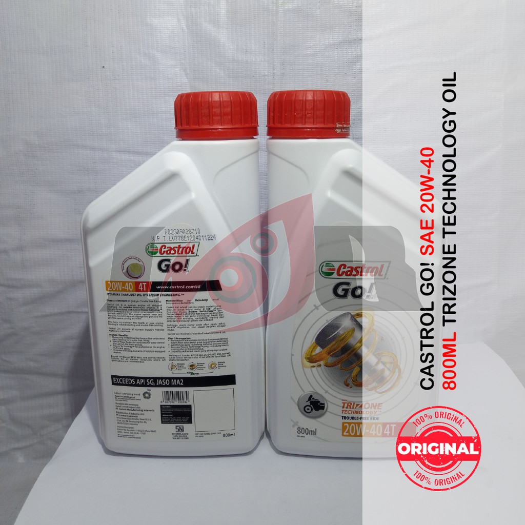 Castrol GO 4T 20w40 800ml Oli Motor Bebek Honda Yamaha Suzuki Kawasaki