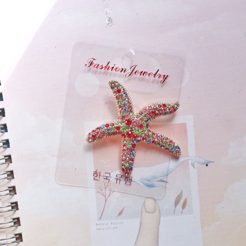 Bros Bintang Laut Bros Kode SKW 7 Bros Kebaya Bros Jilbab Bros Dada Bros Kutubaru Bros Hijab Brooch-Gold-warwar