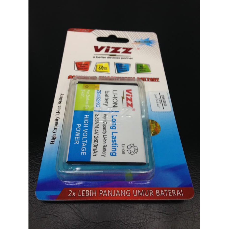 [termurah] Baterai Asus Zenfone Go B 4.5 Inchi ZB452KG 2600Mah Double Power Vizz