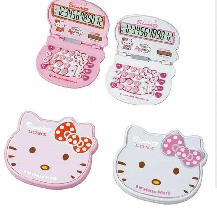 

kalkulator hellokitty lipat 12 digit murah alat hitung stationary kitt