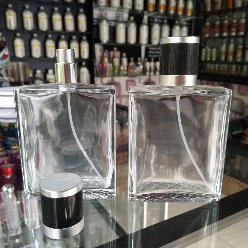 Botol Parfum spray  kotak 100 ml kaca drat
