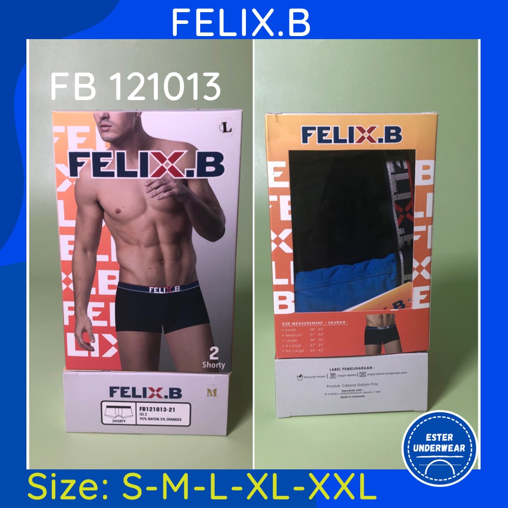 Celana Boxer Pria Felix.B FB 121013 ISI-2 PCS