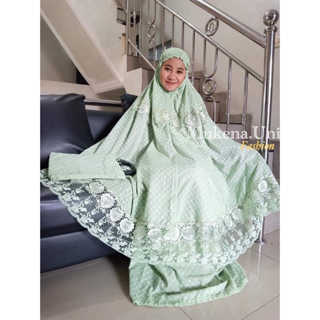 MUKENA KATUN PARIS BENTOL RENDA MAWAR