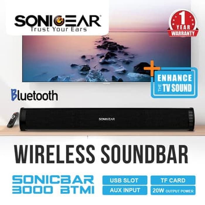 Sound bar Sonicgear 3000 BTMI Bluetooth / Soundbar Bluetooth - Hitam