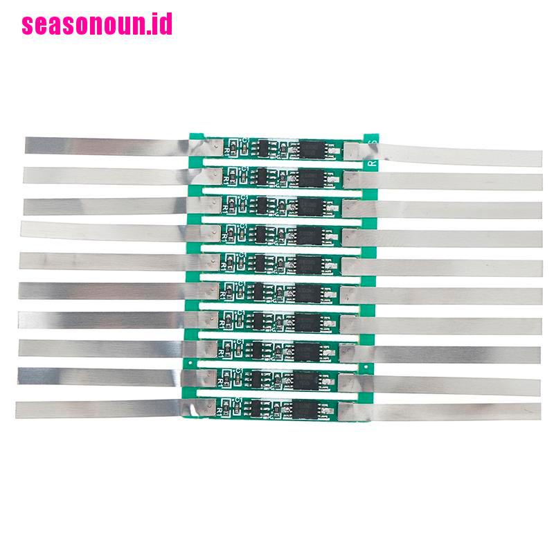 10 Pcs Papan Pelindung BMS 2A Untuk 1S 3.7V 18650 Li-ion lithium