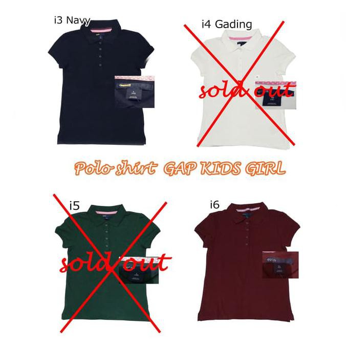 Kaos Anak Remaja tanggung POLO SHIRT GAP KIDS branded original murah