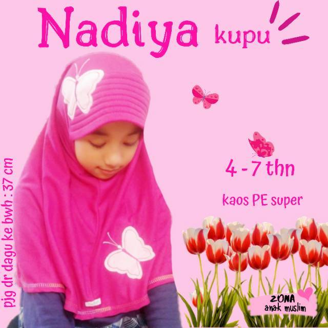 Jilbab vania seri NADIYA/ vania hijab / kerudung anak lucu