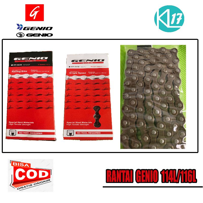 RANTAI SEPEDA GENIO RANTAI SEPEDA ANAK BMX MTB LIPAT MINI CITY BIKE FIXIE