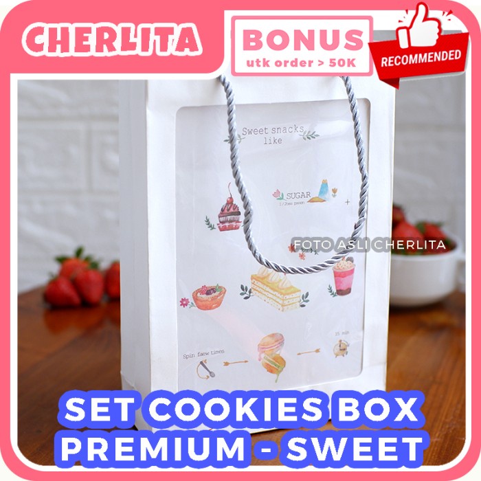 Cookies Box Sekat 6 Mooncake Kue Pudding Snacks Set Premium