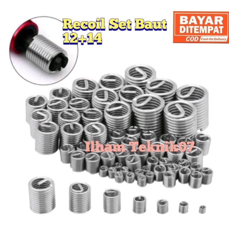 recoil helicoil verbos isi recoil baut drat 12 14 pengganti DRAT rusak